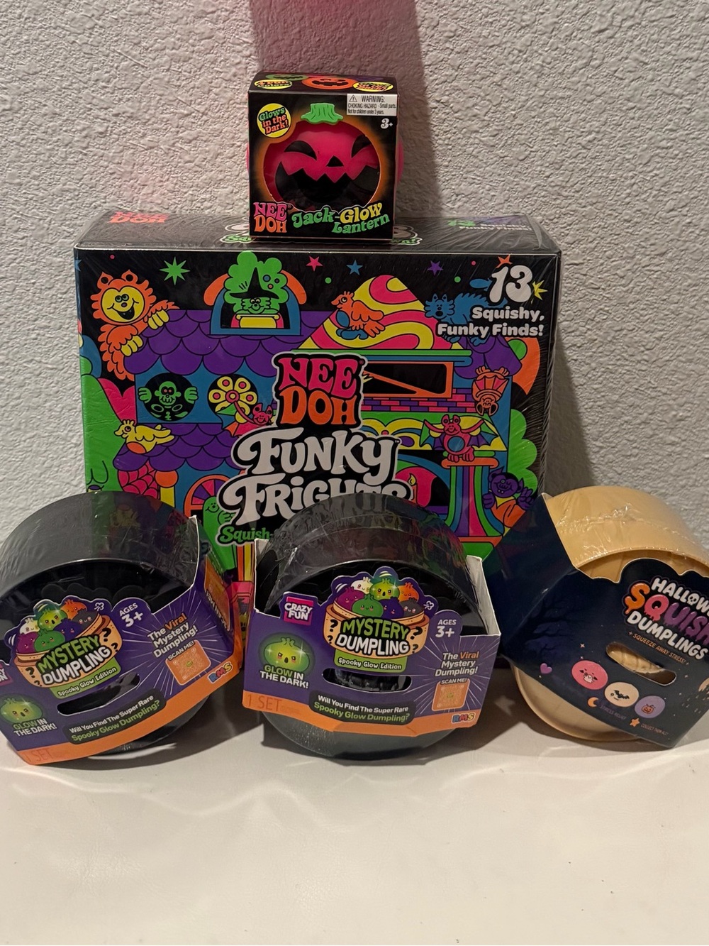 Funky Frights Halloween Squishy Set - Pink & Black